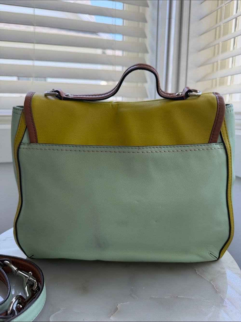 Coach Poppy Y2K Leather Colorblock Dylan Flap Satchel [limited edition] - Picture 5 of 14